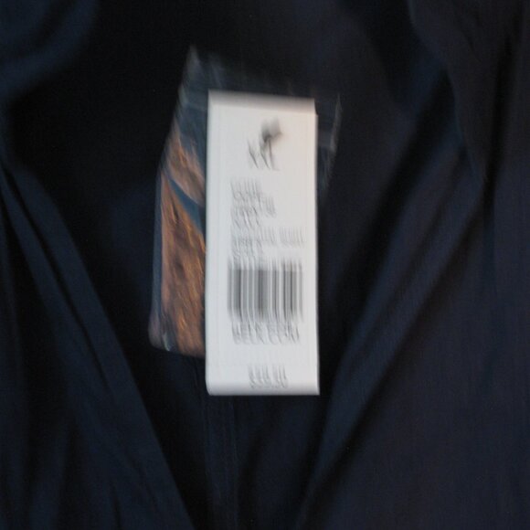 Crown & Ivy Blouse XXL NWT $59 V Neckline Half Sleeves Navy Blue - Picture 4 of 5